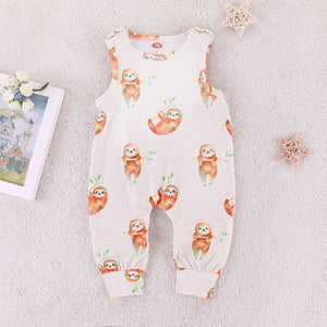 Cute Cartoon Sloth Romper