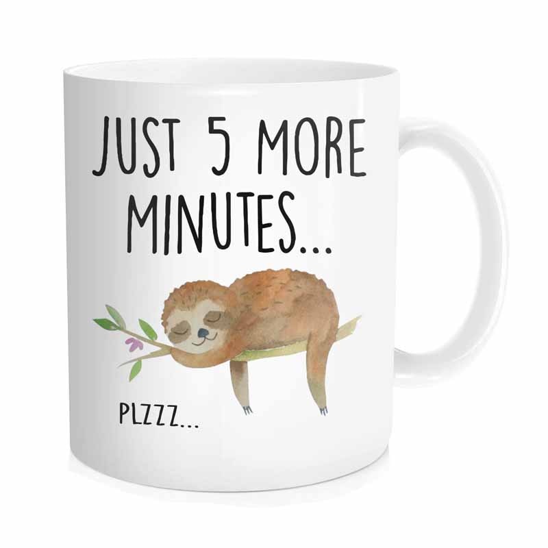 Sloth Just 5 More Minutes  Mug - Sloth Gift shop